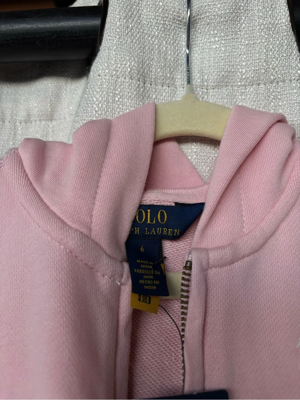 Ralph Lauren Kids Pink Hooded Zip Sweatshirt